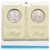 $36.46 Melt on 10-18: (2) Silver Franklin Half