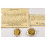 TWO (2) 200mg .9999 Gold Coins