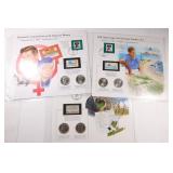 Kennedy Half Dollar Displays with Stamps