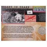 1941 Walking Liberty Silver Half Dollar Display