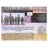 1942 Walking Liberty Silver Half Dollar Display