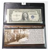 1935 $1 Silver Certificate & Buffalo Nickel