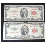 TWO (2) 1953 $2 U.S. Notes