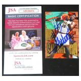 Dikembe Mutombo Signed Card with JSA COA Deceased