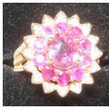 $12,180 Appraisal 18K Rose Gold 2.43 ct Sapphire