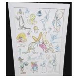 NO SHIPPING: Large Virgil Ross Art on Paper Board