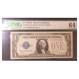 1928A $1 Silver Certificate PMG 64