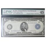 1914 $5 Richmond FRN PMG 45 Fr. 861