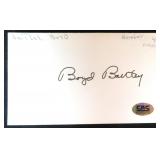 Boyd Bartley Signed Card CAS COA