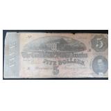 1864 CSA $5 Note