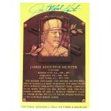 Jim Catfish Hunter Singed HOF Postcard, JSA COA