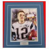 Tom Brady Signed Super Bowl photo, matted