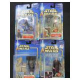 Four (4) 2002 Star Wars Figures, Unopened