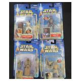 Four (4) 2002 Star Wars Figures, Unopened