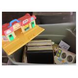 NO SHIP: 78 RPM Records and Old Toys