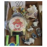 NO SHIP: Vintage Care Bear Clock and More