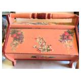 NO SHIP: Decorated Sewing Box, Vintage