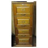 Oak Four Drawer File Cabinet, Nice One!