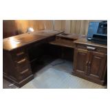 Fine Oak Office Desk with Extras