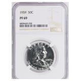 1959 Franklin Half Dollar NGC Proof-69 $825 NGC
