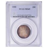 1880 Seated Liberty Quarter PCGS MS-65 (Toned)
