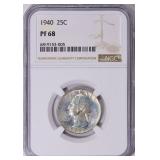$7750 Guide: 1940 Washington Quarter NGC Proof-68