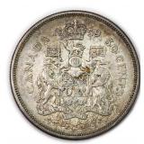 1959 Canada Silver 50 Cents Coin 11.6g