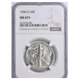1944-D Walking Liberty Half $ NGC MS-67+ $2800