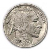 1936 Buffalo Nickel 5 Cent United States Coin