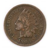 1903 Indian Head Cent Penny Bronze US Coin