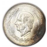 1953 Cinco Peso Mexico Hidalgo Silver Coin 27.7g