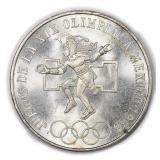 1968 25 Peso Mexico Olympics Silver Coin 22.5g