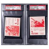 TWO (2) 1940 V406 Victory Gum Cards PSA Graded