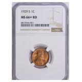 $8000 Guide: 1929-S Lincoln Cent NGC MS-66+ RD