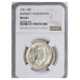 1951 Booker T. Washington Half Dollar NGC MS-66+