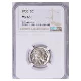 $25,000 Guide 1935 Buffalo Nickel NGC MS-68