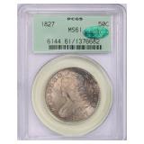 1827 Capped Bust Half Dollar PCGS MS-61