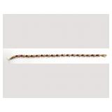 10K Yellow Gold Diamond, Flower & Ruby Bracelet