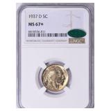 1937-D Buffalo Nickel NGC MS-67+ (CAC Green) $3250