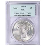 1923 Peace Silver Dollar PCGS MS-63 OGH (2nd Gen)