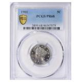 $16,000 1901 Liberty Nickel PCGS Proof-68 (Toned)