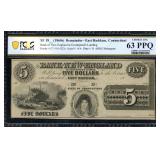 1860s East Haddam, Connecticut $5 PCGS 63