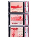 Three (3) 1940 V406 Victory Gum Cards PSA Graded