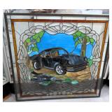 NO SHIP: 34"x36" Glass Porsche 911 -930 Turbo