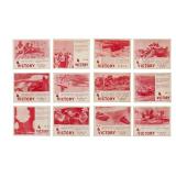 Twelve (12) 1940 V406 Victory Gum Cards