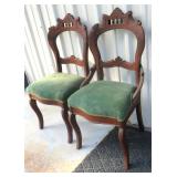 Pair of Victorian Eastlake Balloon Back Chairs