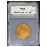 1913 $10 Gold Indian NTC MS65