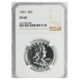 1957 Franklin Half Dollar NGC Proof-69 $600 Guide