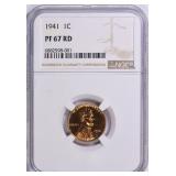 $12,500 Guide: 1941 Lincoln Cent NGC Proof-67 RD