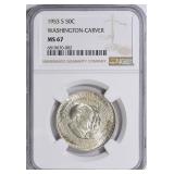 1953-S Carver/Washington Half Dollar NGC MS-67